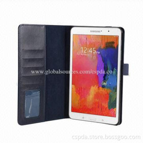 PU Tablet PC Cases for Samsung Galaxy Tab Pro 8.4-inch with Business Card and Bank Card Slots